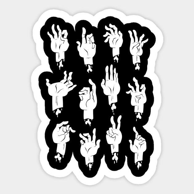 Give me a hand Sticker by SleepyHag